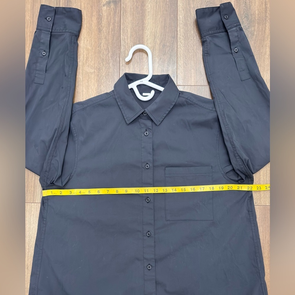 Lululemon Shirt Women's Casual Relaxed-Fit Cotton-Blend Poplin Button-Down M - Picture 10 of 13